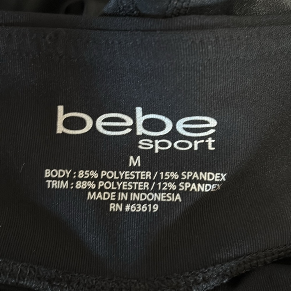 Bebe Sport Women’s Size M Bedazzled Shiny Leggings - Picture 3 of 7